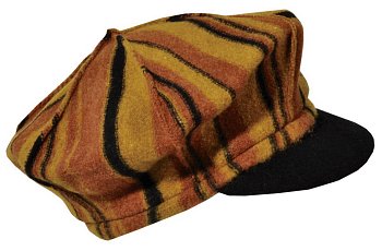 Women's wool hat with Fosan peak ocher