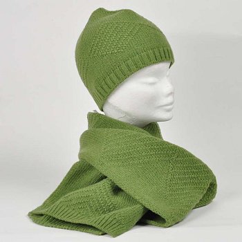 Knitted set 27436 + 27446 SET green