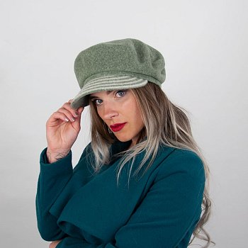 Folingis wool hat green melange