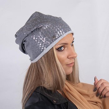 Women's insulated hat Alissa light grey