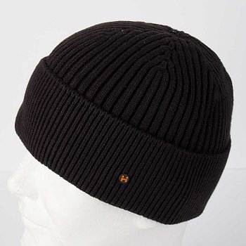 Ribbed knit cap Totti-SH black