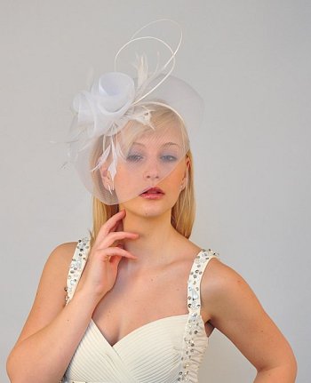 Fascinator 12022 white