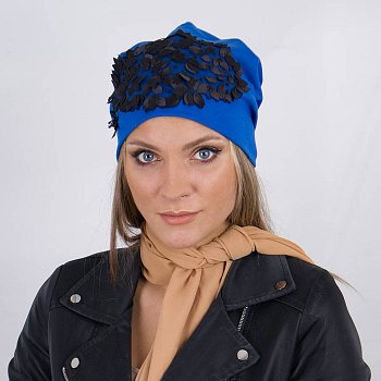 Women's Charlotte cotton hat Royal blue