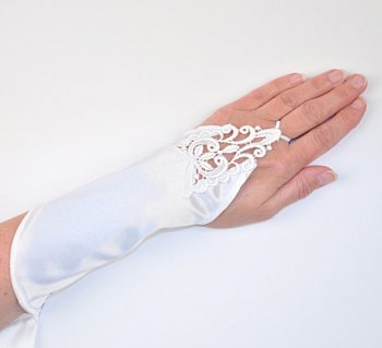 Party gloves 96158 white 01