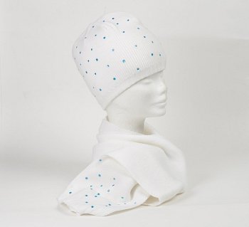 Hat and scarf set 2009232 SET white