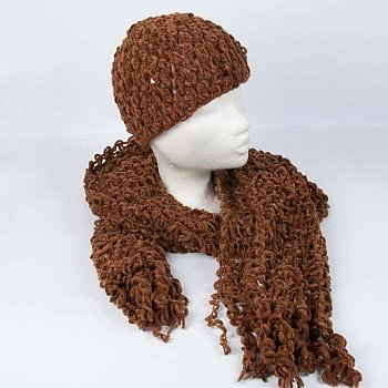 Women's knitted set CS-11 + CS-48 Brown