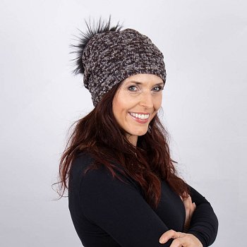 Women's Dliv-AT cap with pompom brown