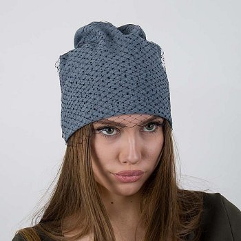 Women's winter hat Agafia blue