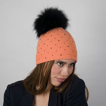 Women's winter hat Balbina Orange