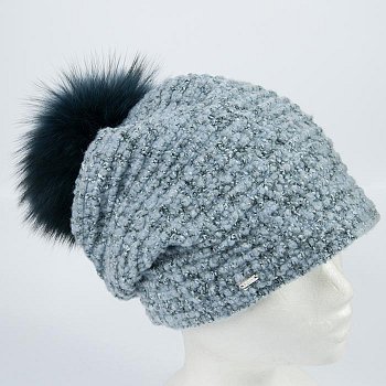 Women's Dliv-AT cap with pompom blue