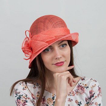 Women's wedding hat 10826 coral