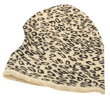 Hat with a tiger pattern beige