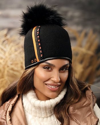 Women's Litisav woolen cap black