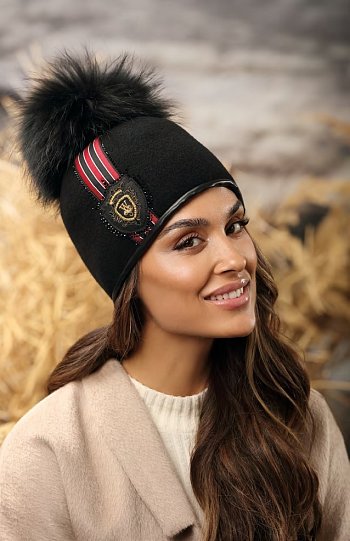 Women's hat Puriva black