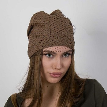 Women's winter hat Agafia ocher